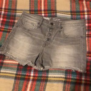 Distressed High Waisted Shorts